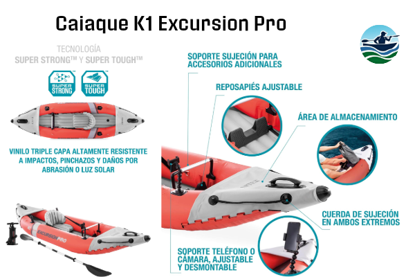 INTEX Caiaque K1 Excursion Pro